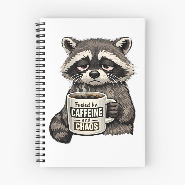 Item preview, Fueled by Caffeine and Chaos Funny Raccoon Coffee Lover designed and sold by FANTASYoDarknes.