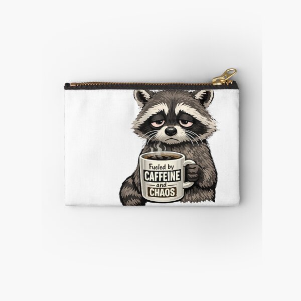 Item preview, Fueled by Caffeine and Chaos Funny Raccoon Coffee Lover designed and sold by FANTASYoDarknes.