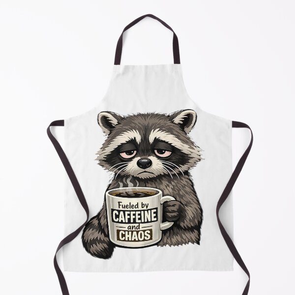 Item preview, Fueled by Caffeine and Chaos Funny Raccoon Coffee Lover designed and sold by FANTASYoDarknes.