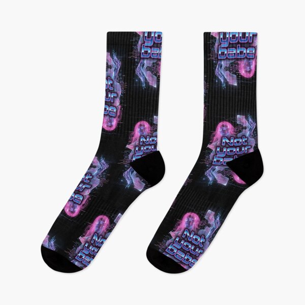 Item preview, Cyberpunk Not Your Babe Neon Art designed and sold by HappyOops.