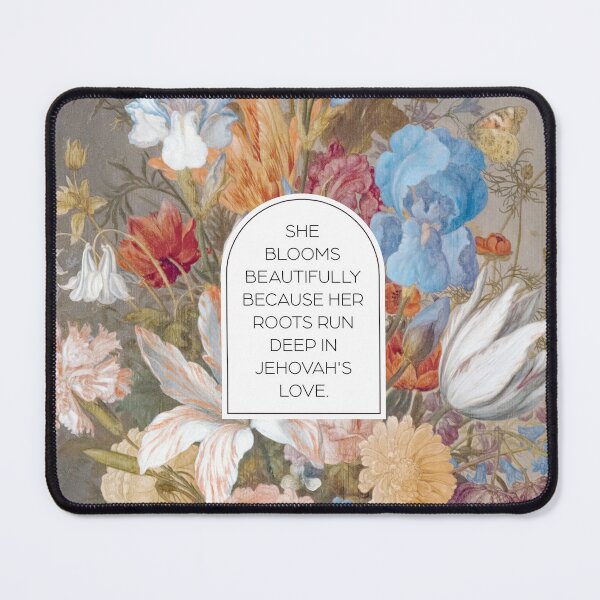 Item preview, She Blooms Beautifully Because Her Roots Run Deep in Jehovah's Love designed and sold by Paper Bee Gift Shop.