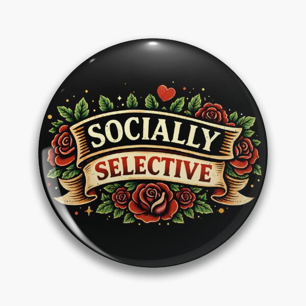 Item preview, Socially Selective Funny Introvert  designed and sold by DemureArtsy.