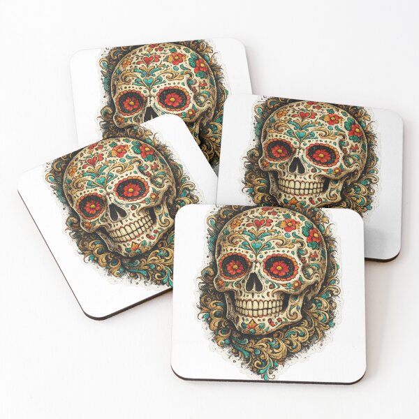 Item preview,  Sugar Skull Day of the Dead Shirt – Vintage Mexican Skull Art designed and sold by UrbanPrintVibes.
