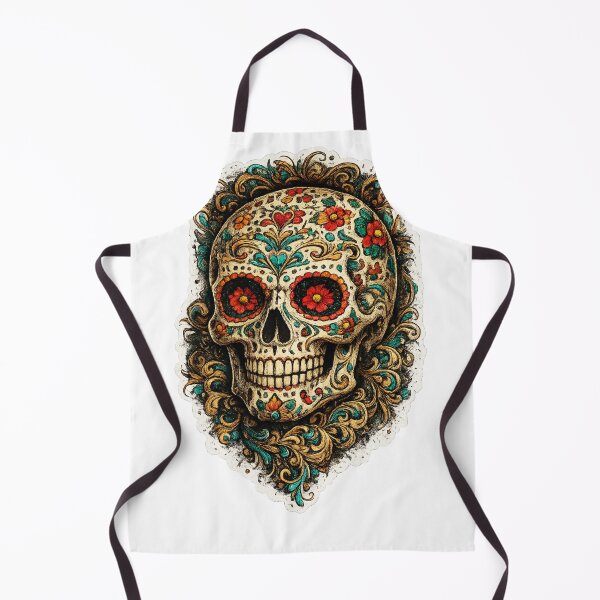 Item preview, Sugar Skull Day of the Dead Shirt – Vintage Mexican Skull Art designed and sold by UrbanPrintVibes.