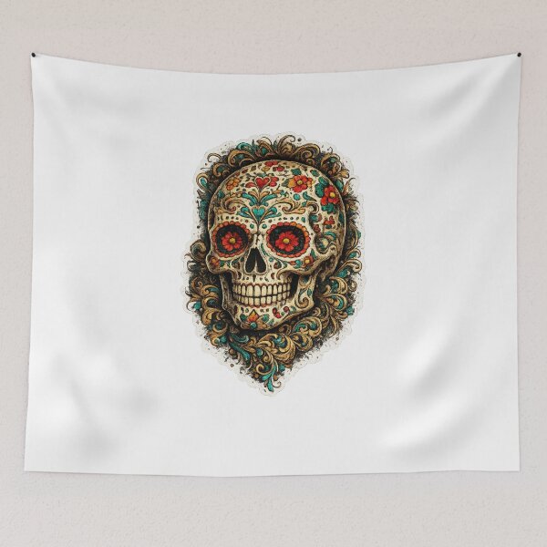 Item preview,  Sugar Skull Day of the Dead Shirt – Vintage Mexican Skull Art designed and sold by UrbanPrintVibes.