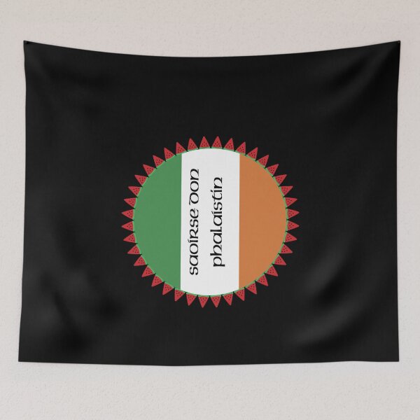 Item preview, Saoirse don Phalaistín – Irish Language Palestine Solidarity Print designed and sold by heartofireland.