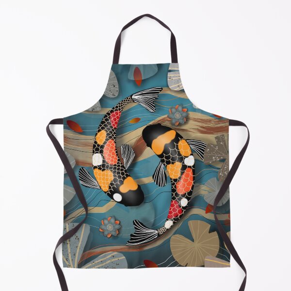 Item preview, Tranquil Yin Yang Koi Watergarden Serene Japanese Fishpond designed and sold by Karin Taylor.