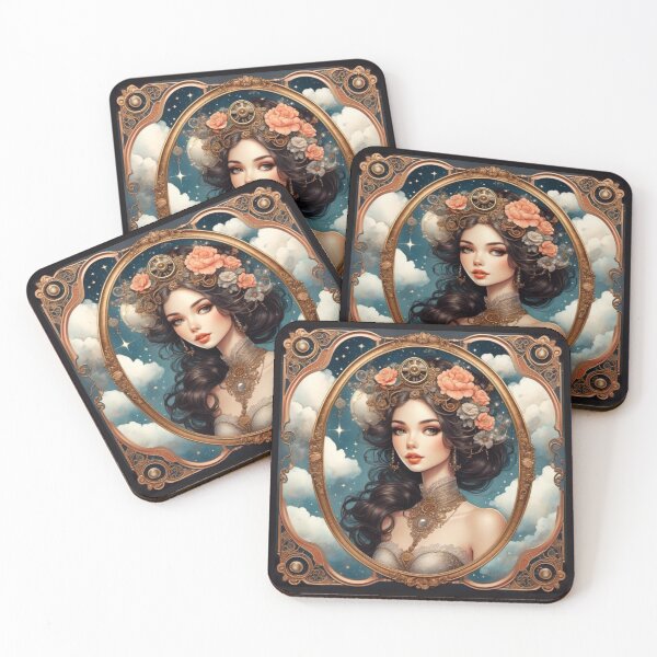 Item preview, Vintage Romantic Steampunk Lady Portrait designed and sold by BanaArtbyBB.