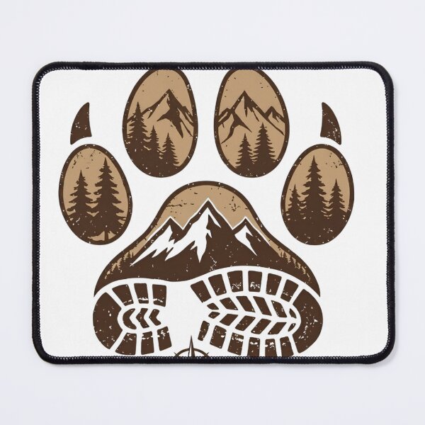 Item preview, Wilderness Bound - Vintage Bear Paw Hiking Boot Adventure Design designed and sold by mimouna00.