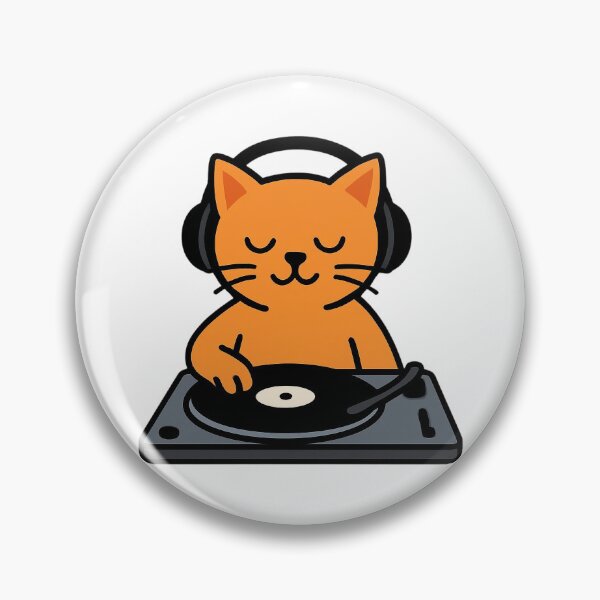 Item preview, Cool Cat DJ Scratching Vinyl Records designed and sold by Form & Fauna.