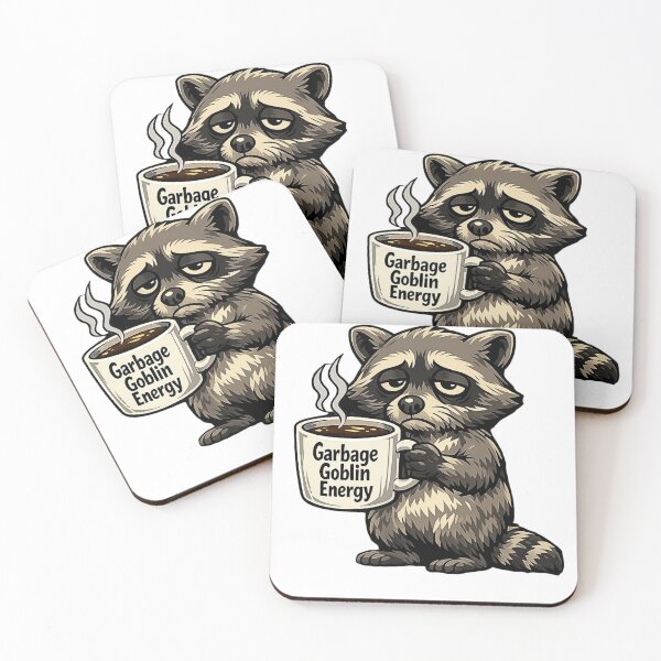 Item preview, Fueled by Caffeine and Chaos Funny Raccoon Coffee Lover designed and sold by FANTASYoDarknes.