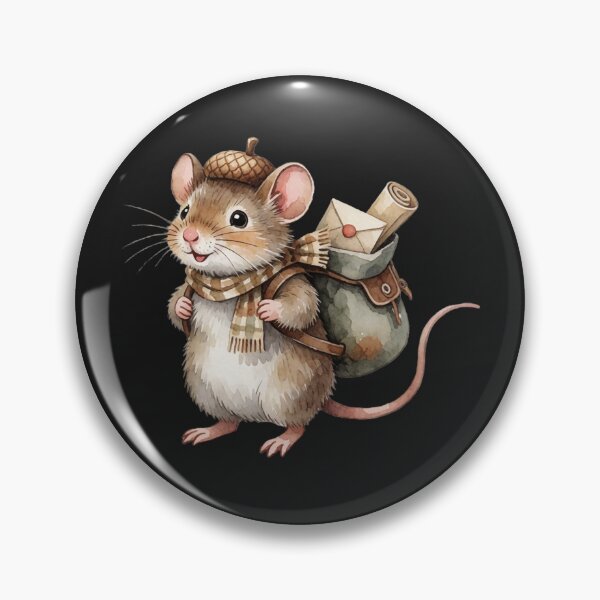 Item preview, Woodland Mouse Postman Sticker | Cozy Cottagecore Forest Friend designed and sold by AillustriaAK.