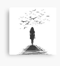 CROW GIRL Metal Print