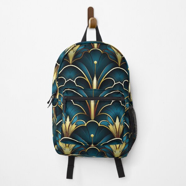 Item preview, Blue Teal And Golden Hues Art Deco Pattern designed and sold by DEC02.