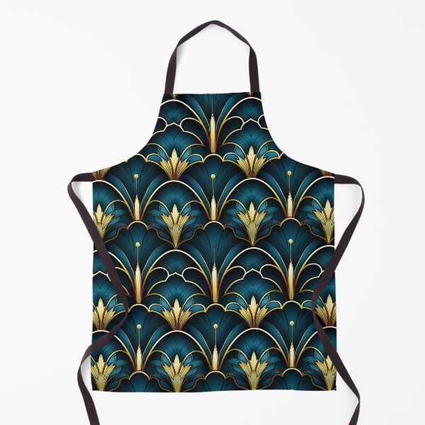 Item preview, Blue Teal And Golden Hues Art Deco Pattern designed and sold by DEC02.