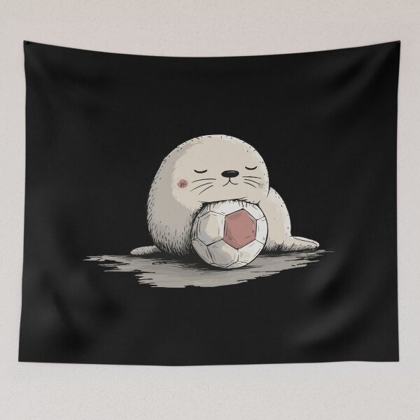 Item preview, Sleepy Soccer Seal  designed and sold by ClubVacay.