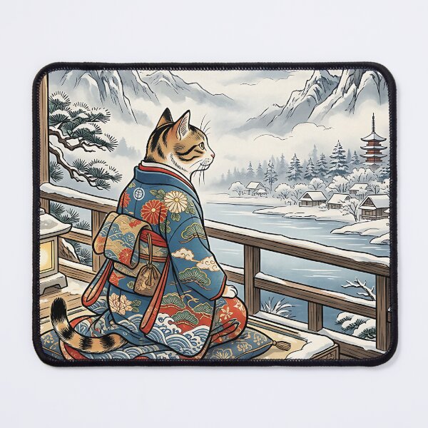 Item preview, Cat Neko Traditional Japan Yuki designed and sold by CuteKats.