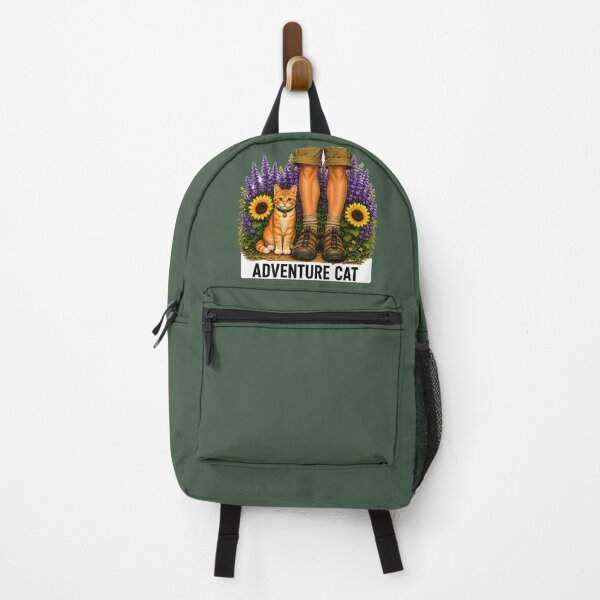 Item preview, Adventure Cat with Hiking Dad Outdoors with Flowers designed and sold by Northcrest Co..