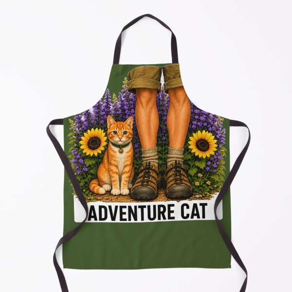 Item preview, Adventure Cat with Hiking Dad Outdoors with Flowers designed and sold by Northcrest Co..