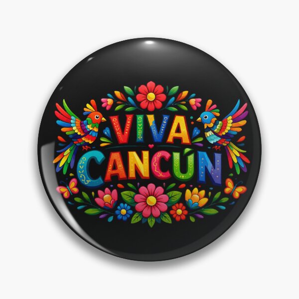 Item preview, Cancún Mexico Colorful Birds Butterflies Graphic designed and sold by Tsugraf Designs.