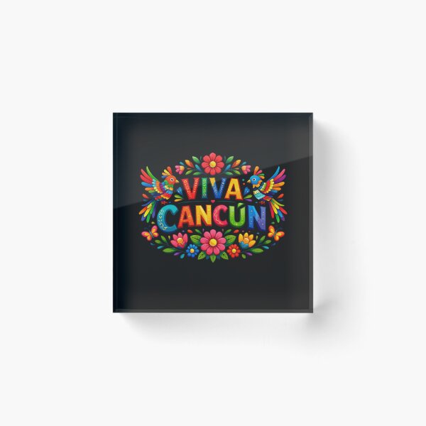 Item preview, Cancún Mexico Colorful Birds Butterflies Graphic designed and sold by Tsugraf Designs.