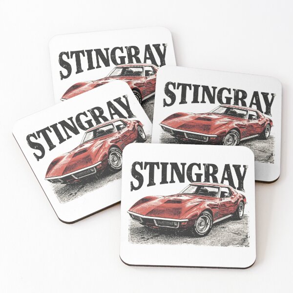 Item preview, C3 Stingray Distressed Vintage Red Classic Muscle Car designed and sold by Off-Road-Zone.