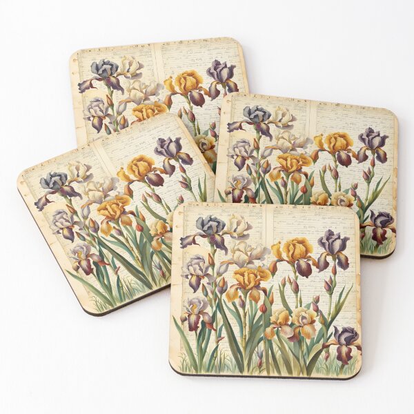 Item preview, Vintage Irises designed and sold by BanaArtbyBB.