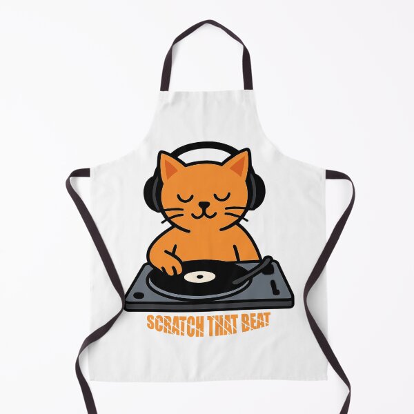 Item preview, Cool Cat DJ Scratching Vinyl Records designed and sold by Form & Fauna.