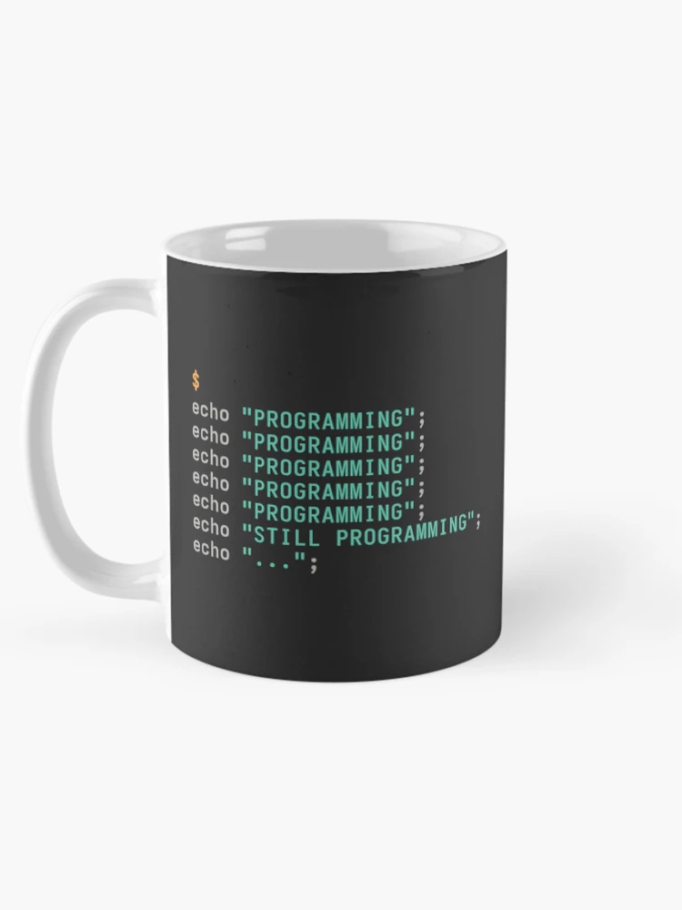 Thumbnail 5 of 6, Coffee Mug, "Programming" - Shellscript Language designed and sold by MeongjiDesign.