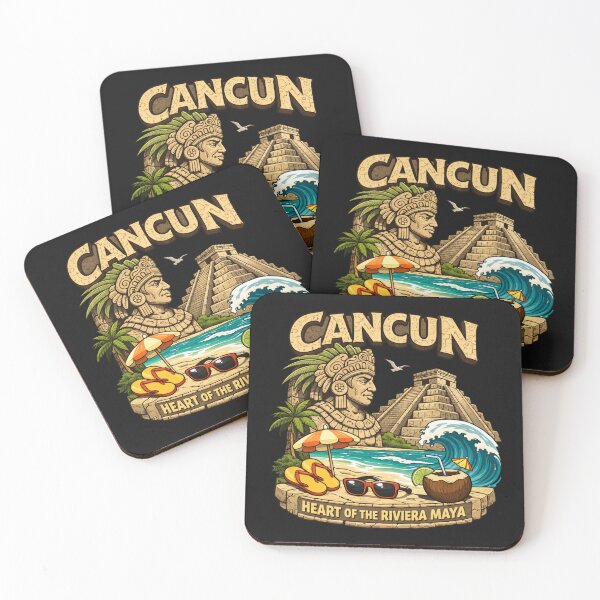 Item preview, Cancun Mexico Ancient Carving Stepped Building Vacation designed and sold by Tsugraf Designs.