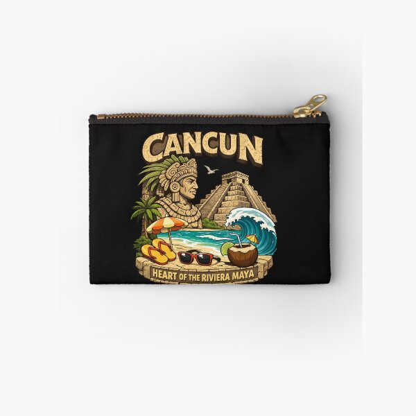 Item preview, Cancun Mexico Ancient Carving Stepped Building Vacation designed and sold by Tsugraf Designs.