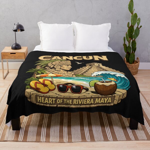 Item preview, Cancun Mexico Ancient Carving Stepped Building Vacation designed and sold by Tsugraf Designs.