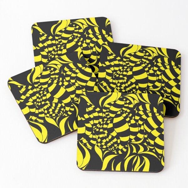Item preview, Psychedelic Black and Yellow pattern designed and sold by LAEC-Shop.