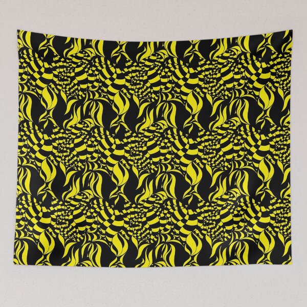 Item preview, Psychedelic Black and Yellow pattern designed and sold by LAEC-Shop.