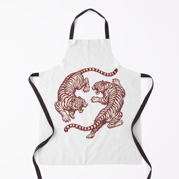 Item preview, Twin Tigers Vintage Engraving Art | Retro Wild Cat Tattoo Style  designed and sold by afr-saad.