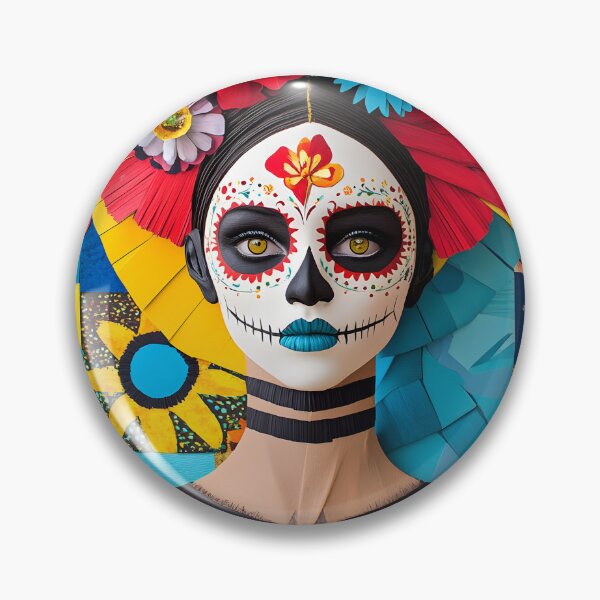 Item preview, Vibrant Mexican Day of the Dead Portrait designed and sold by Artessie.