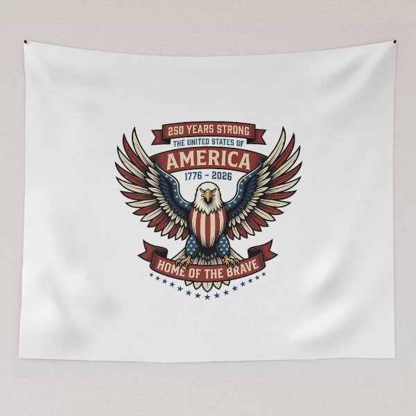 Item preview, Vintage US 250th Anniversary Eagle Patriotic Design designed and sold by chattsuede.