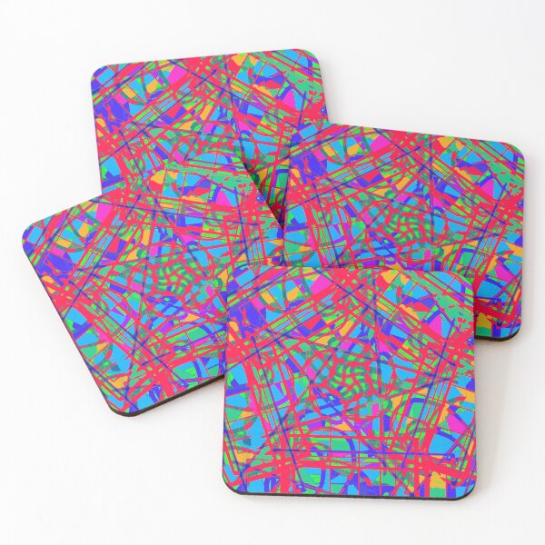 Item preview, Red and Cyan Kaleidoscopic Abstract Digital Art designed and sold by RAHKELROYSUM.