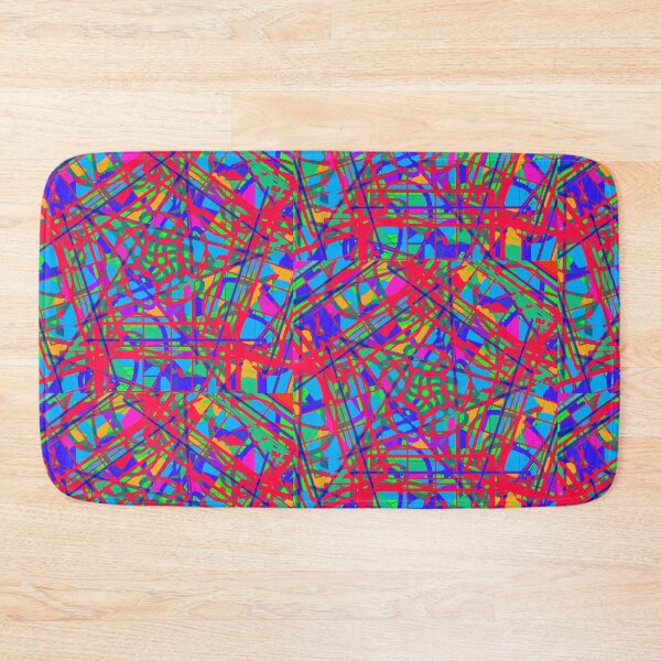 Item preview, Red and Cyan Kaleidoscopic Abstract Digital Art designed and sold by RAHKELROYSUM.