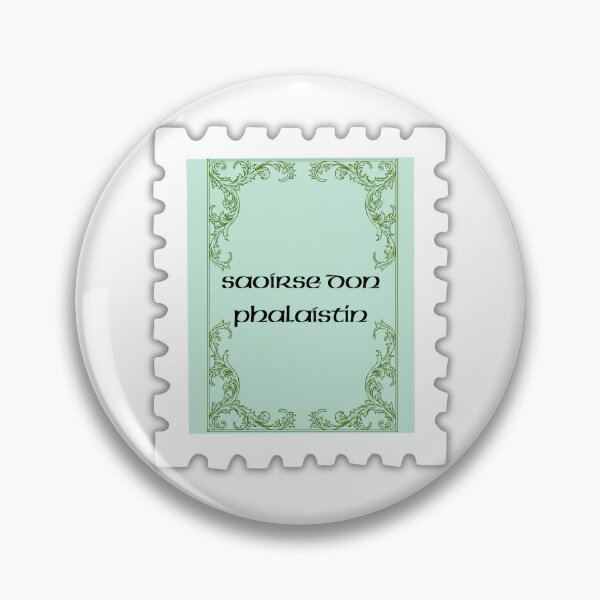 Item preview, Saoirse don Phalaistín – Irish Language Palestine Solidarity Stamp Print designed and sold by heartofireland.