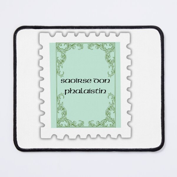Item preview, Saoirse don Phalaistín – Irish Language Palestine Solidarity Stamp Print designed and sold by heartofireland.