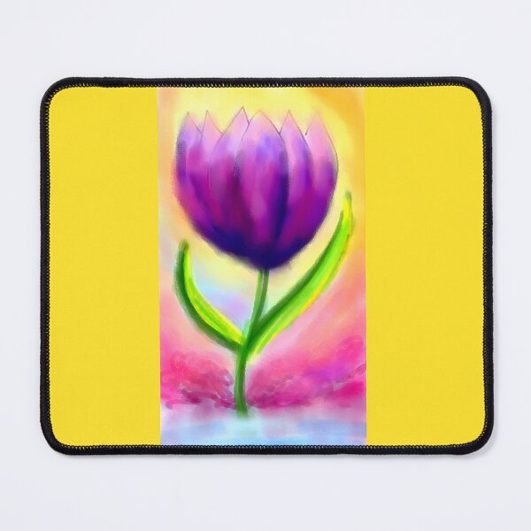 Item preview, A vibrant artwork of pinkish purple tulip heart blossom floral art designed and sold by Shukasya-Arts.