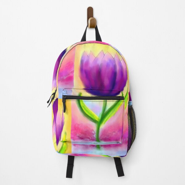 Item preview, A vibrant artwork of pinkish purple tulip heart blossom floral art designed and sold by Shukasya-Arts.
