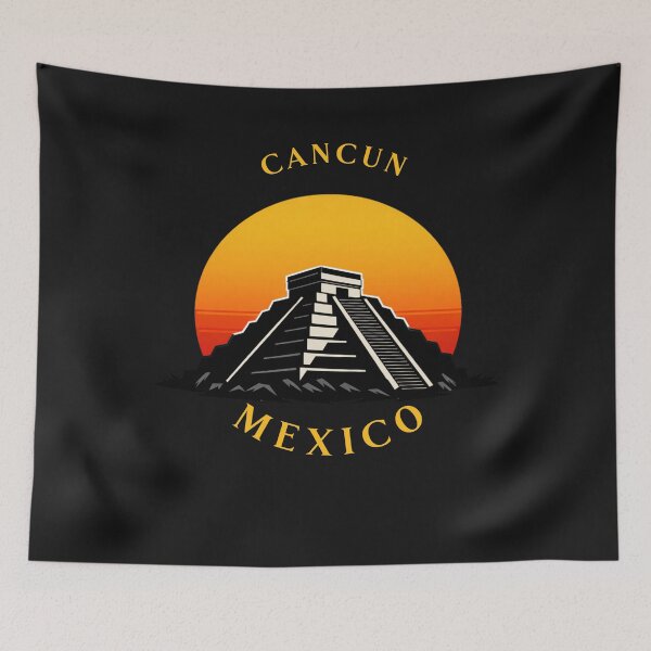 Item preview, Cancun Mexico Stepped Edifice Vacation Graphic designed and sold by Tsugraf Designs.