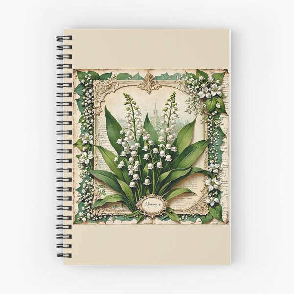 Item preview, Vintage Romantic Scrapbook Page: Lily of the Valley designed and sold by BanaArtbyBB.