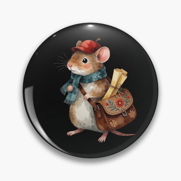Item preview, Woodland Mouse Postman Sticker | Cozy Cottagecore Forest Friend designed and sold by AillustriaAK.