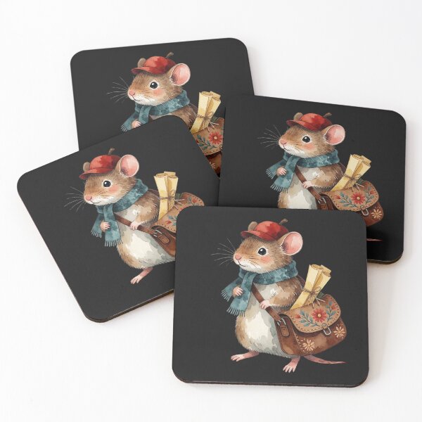 Item preview, Woodland Mouse Postman Sticker | Cozy Cottagecore Forest Friend designed and sold by AillustriaAK.