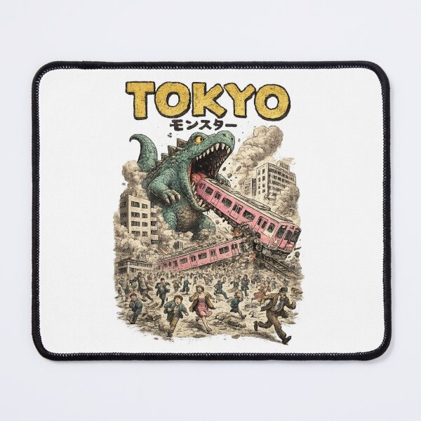Item preview, Tokyo Monster Train Attack Vintage Engraving designed and sold by afr-saad.