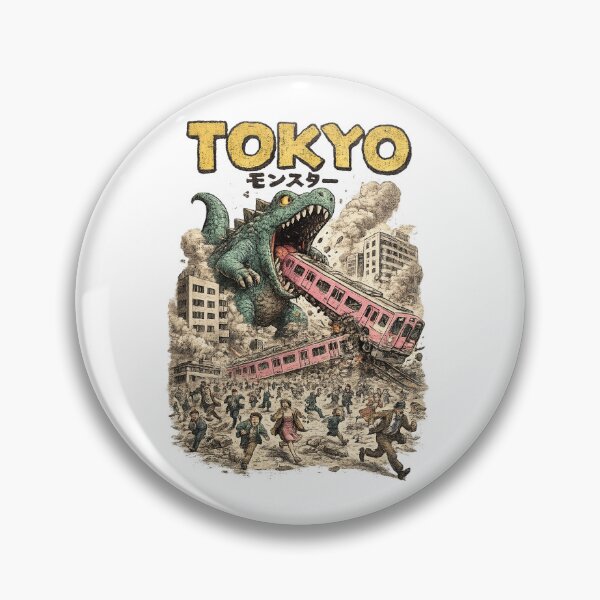 Item preview, Tokyo Monster Train Attack Vintage Engraving  designed and sold by afr-saad.