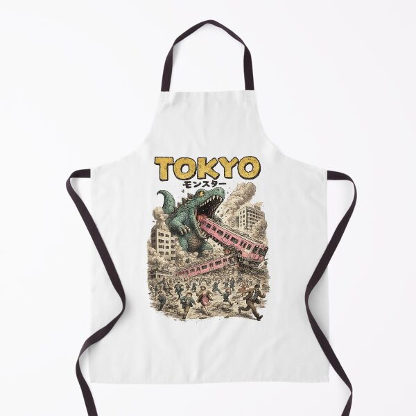 Item preview, Tokyo Monster Train Attack Vintage Engraving designed and sold by afr-saad.